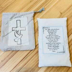 Inspirational Organic Rice Eye Pillow with Dove Pouch Handmade